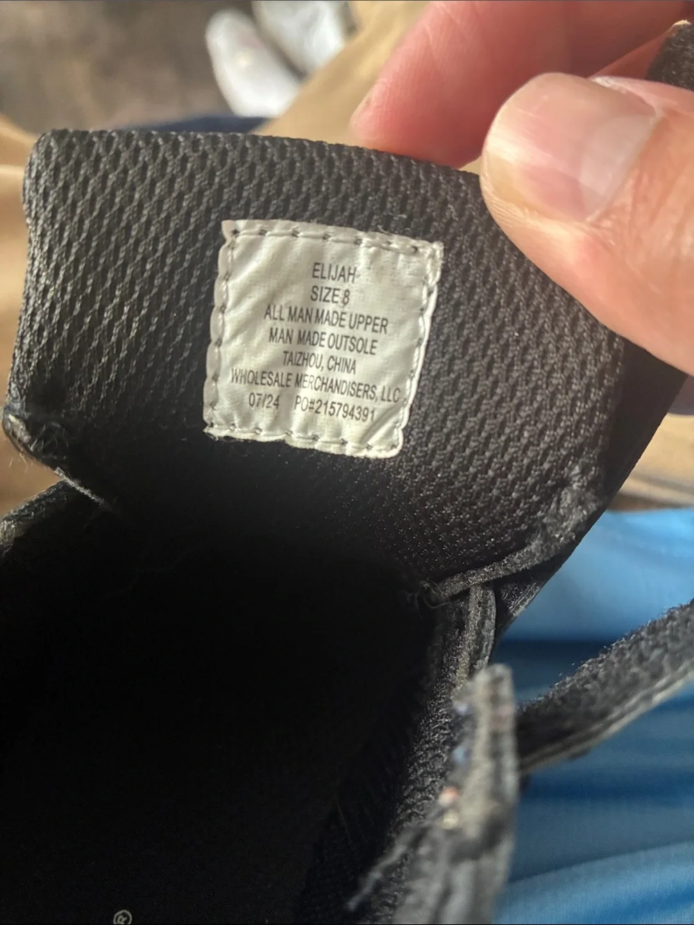 Falls Creek Black Kids Velcro Sneakers